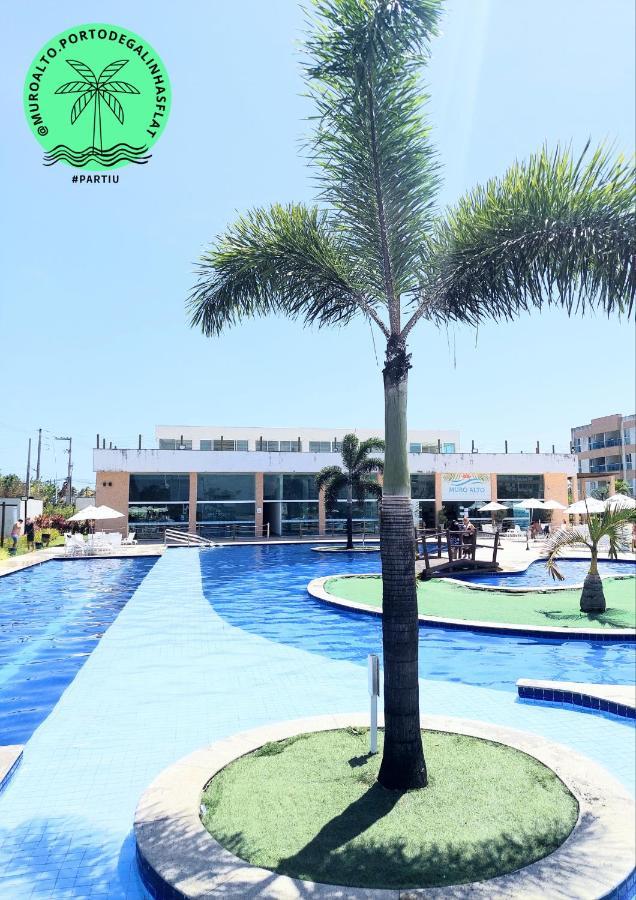 Flat Aconchegante, 3 Quartos, Condominio Muro Alto Em Порту-де-Галиньяш Экстерьер фото